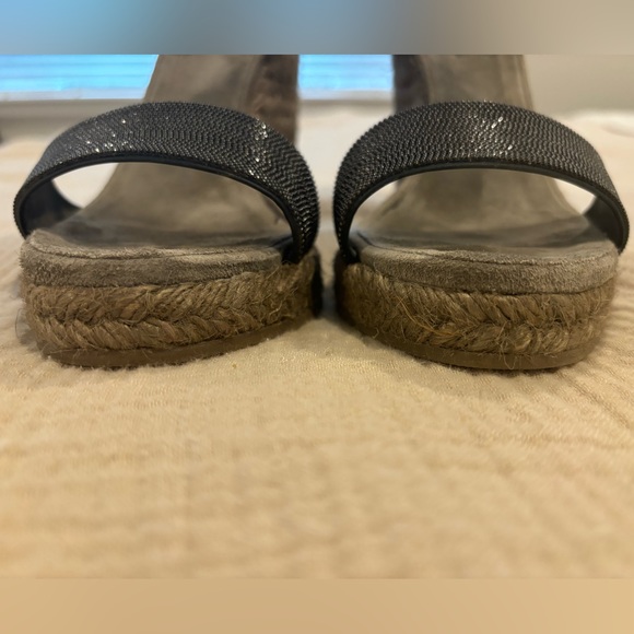 Brunello Cucinelli grey wedge heel EU size 38.5 - Picture 9 of 10